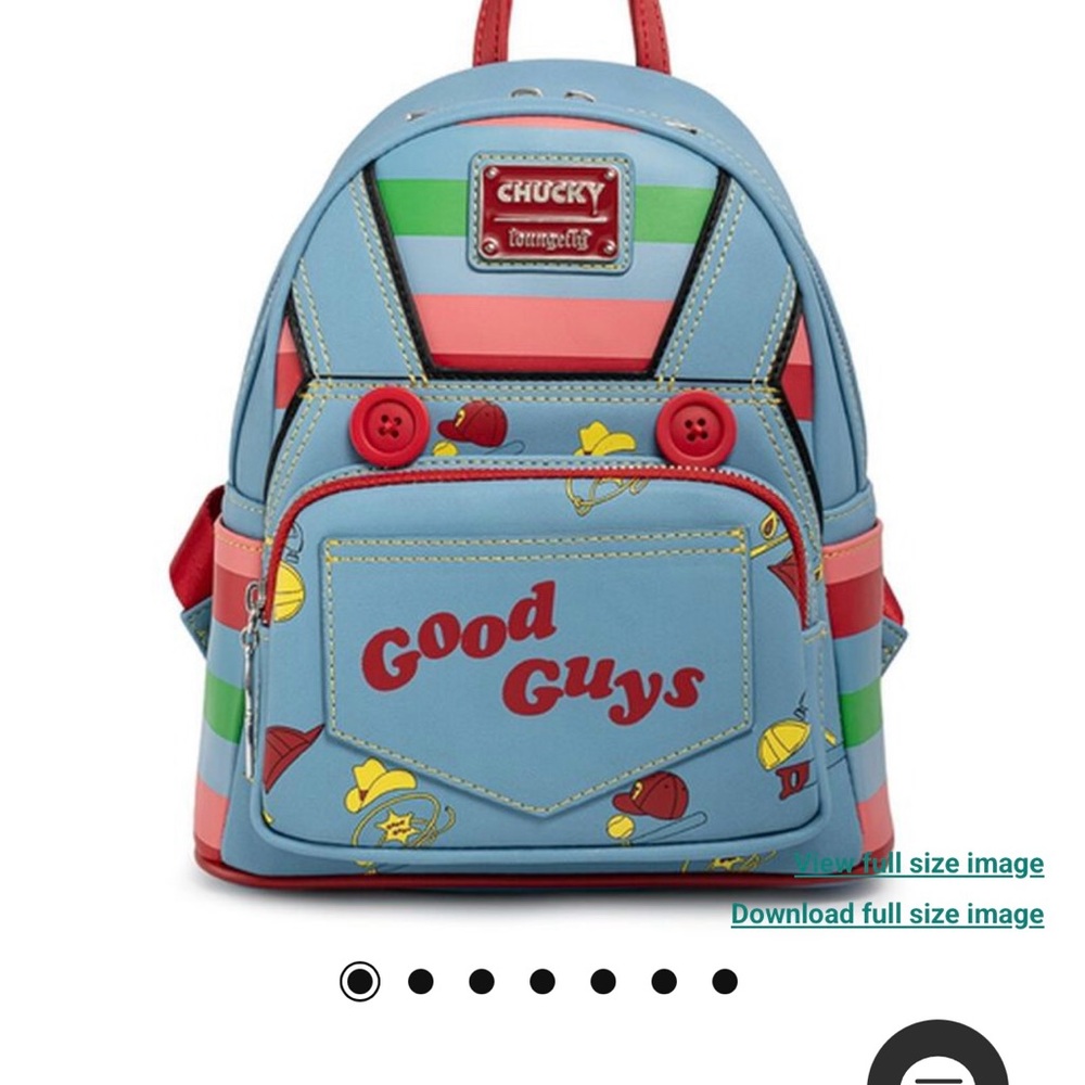 Loungefly Good Guys Striped Kids Backpack - Blue, Red, Yellow